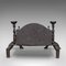 Vintage English Medieval Revival Fireplace Set with Fire Basket & Grate in Iron, Image 6