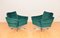 Velvet Swivel Armchairs, 1970s, Set of 2 3