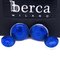Navy Blue Hand Enameled Sterling Silver Cufflinks from Berca, Set of 2 2