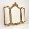 Large Antique French Rococo Style Brass Mirror 2