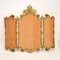 Large Antique French Rococo Style Brass Mirror 11