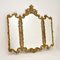 Large Antique French Rococo Style Brass Mirror, Image 1