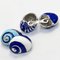 Blue & White Sterling Silver Cufflinks from Berca 12