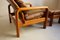 Danish Teak & Leather Chair with Ottoman from L. Olsen & Son, 1960s, Set of 2 7