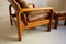 Danish Teak & Leather Chair with Ottoman from L. Olsen & Son, 1960s, Set of 2, Image 7