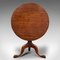 Antique English Mahogany Tilt Top Side Table, 1770s 2