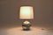 French Silver Ceramic Table Lamp, 1930s 4