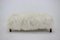 Czechoslovakian Art Deco Sheepskin Ottoman, 1930s 3