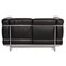 Black Leather LC2 Sofa by Cassina for Le Corbusier 9