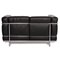Black Leather LC2 Sofa by Cassina for Le Corbusier, Immagine 9