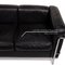 Black Leather LC2 Sofa by Cassina for Le Corbusier, Immagine 4