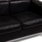 Black Leather LC2 Sofa by Cassina for Le Corbusier 3