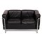 Black Leather LC2 Sofa by Cassina for Le Corbusier, Image 7