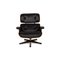 Black Leather Armchair by Charles & Ray Eames for Vitra, Immagine 8