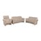 Chalet 2-Seater Sofas & Armchair in Cream Leather from Erpo, Set of 3 1