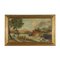 Central Italian School Artist, Landscape with Figures, 19th Century, Oil on Canvas, Framed 1