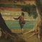 Central Italian School Artist, Landscape with Figures, 19th Century, Oil on Canvas, Framed 4