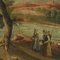 Central Italian School Artist, Landscape with Figures, 19th Century, Oil on Canvas, Framed 3