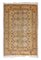 Floral Hereke Pure Silk Beige Rug with Border 1