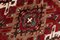 Geometric Kazak Dark Red Rug with Medallion, Diamonds and Border 7