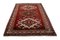 Geometric Kazak Dark Red Rug with Medallion, Diamonds and Border 6