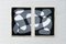 Black and White Floating Rock Ovals Diptych, 2021, Image 3