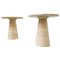 Mid-Century Style Travertine Side Tables, Italy, Set of 2 1