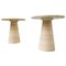 Mid-Century Style Travertine Side Tables, Italy, Set of 2, Immagine 1