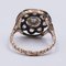 Antique 9K Gold Ring with Rosette Cut Diamonds, Early 1900s 4