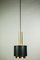 Vintage Scandinavian Style Pendant Lamp in Champagne & Black from Doria Leuchten, 1970s 2