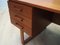 Teak Desk by H Jensen and T Valeur, Denmark, 1970s, Image 13