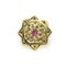 Silver & Gold-Plated Ring with Rubies & Tsavorites by Vicente Gracia 3