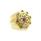 Silver & Gold-Plated Ring with Rubies & Tsavorites by Vicente Gracia 2