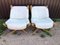 Vintage Falcon Chairs in White Leather by Sigurd Resell for Vatne Møbler, Set of 2, Image 1