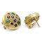 Silver & Gold-Plated Stud Earrings with Jade, Rubies & Sapphires by Vicente Gracia 4