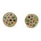 Silver & Gold-Plated Stud Earrings with Jade, Rubies & Sapphires by Vicente Gracia 1