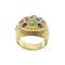Silver & Gold-Plated Dome Ring with Jade, Rubies & Sapphires by Vicente Gracia, Image 1