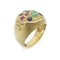 Silver & Gold-Plated Dome Ring with Jade, Rubies & Sapphires by Vicente Gracia, Image 2