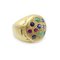 Silver & Gold-Plated Dome Ring with Jade, Rubies & Sapphires by Vicente Gracia, Image 4