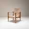 Oatmeal-Colored Linen Safari Chair by Kaare Klint for Rud. Rasmussen, Denmark, 1950s, Image 3