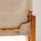 Oatmeal-Colored Linen Safari Chair by Kaare Klint for Rud. Rasmussen, Denmark, 1950s 11