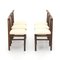 Chairs in Wood and Cream-Colored Fabric, 1960s, Set of 6 6