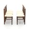 Chairs in Wood and Cream-Colored Fabric, 1960s, Set of 6, Image 6