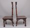 19th Century Gothic Carved Oak Hall Chairs, Set of 2, Image 8