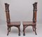 19th Century Gothic Carved Oak Hall Chairs, Set of 2, Image 10