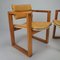 Dutch Leather and Pine Armchairs by Ate Van Apeldoorn, 1960s, Set of 2 5