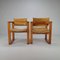 Dutch Leather and Pine Armchairs by Ate Van Apeldoorn, 1960s, Set of 2, Immagine 4