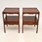 Antique Mahogany Side Tables, Set of 2, Image 2