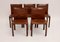 Vintage Cognac Leather CAB Chairs by Mario Bellini for Cassina, Italy, 1976, Set of 5 1