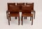 Vintage Cognac Leather CAB Chairs by Mario Bellini for Cassina, Italy, 1976, Set of 5, Immagine 1